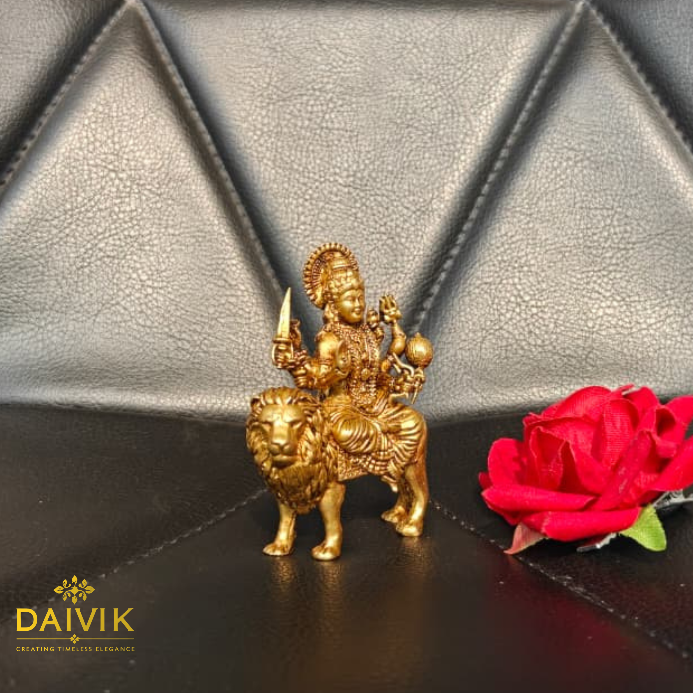 Goddess Durga Brass Idol