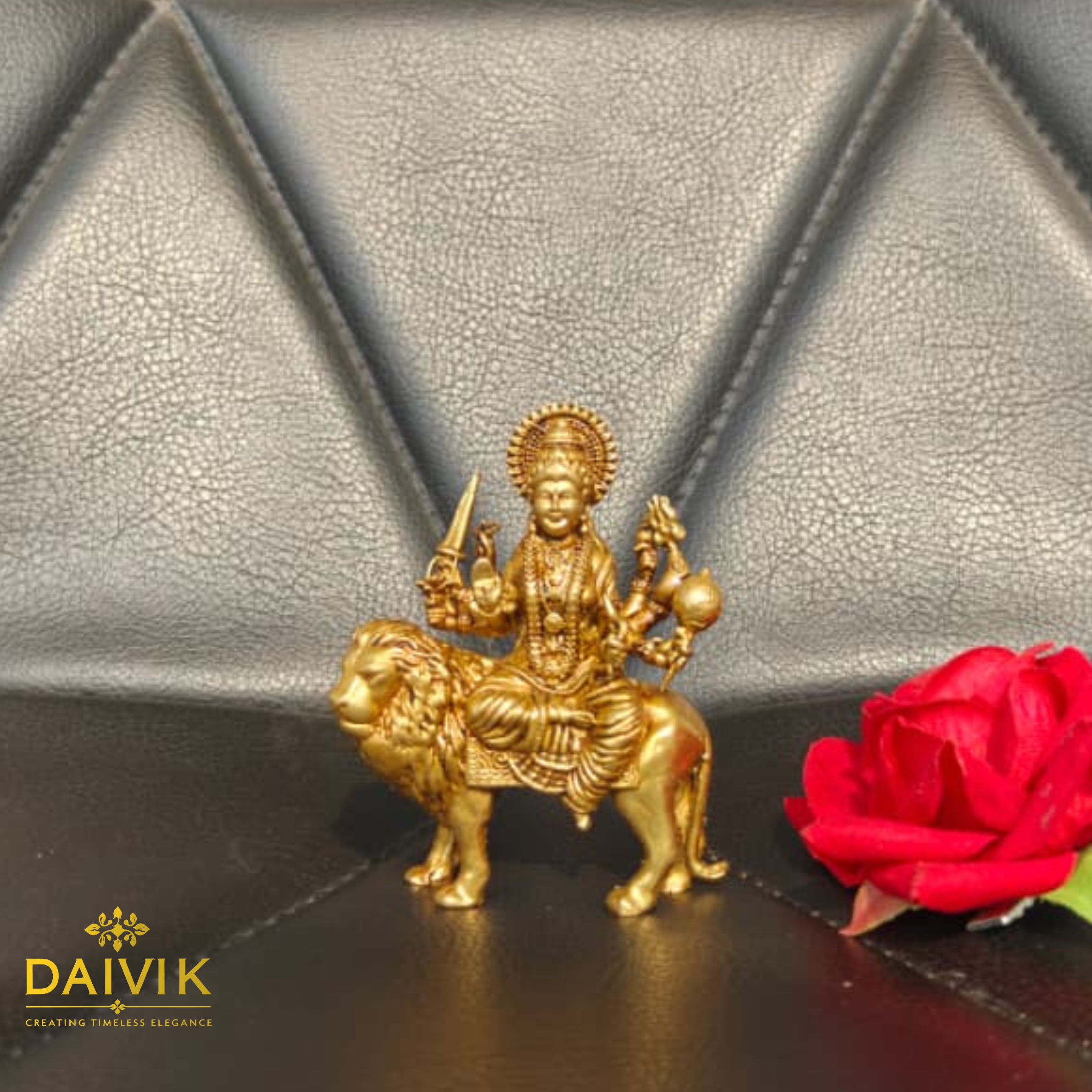 Goddess Durga Brass Idol