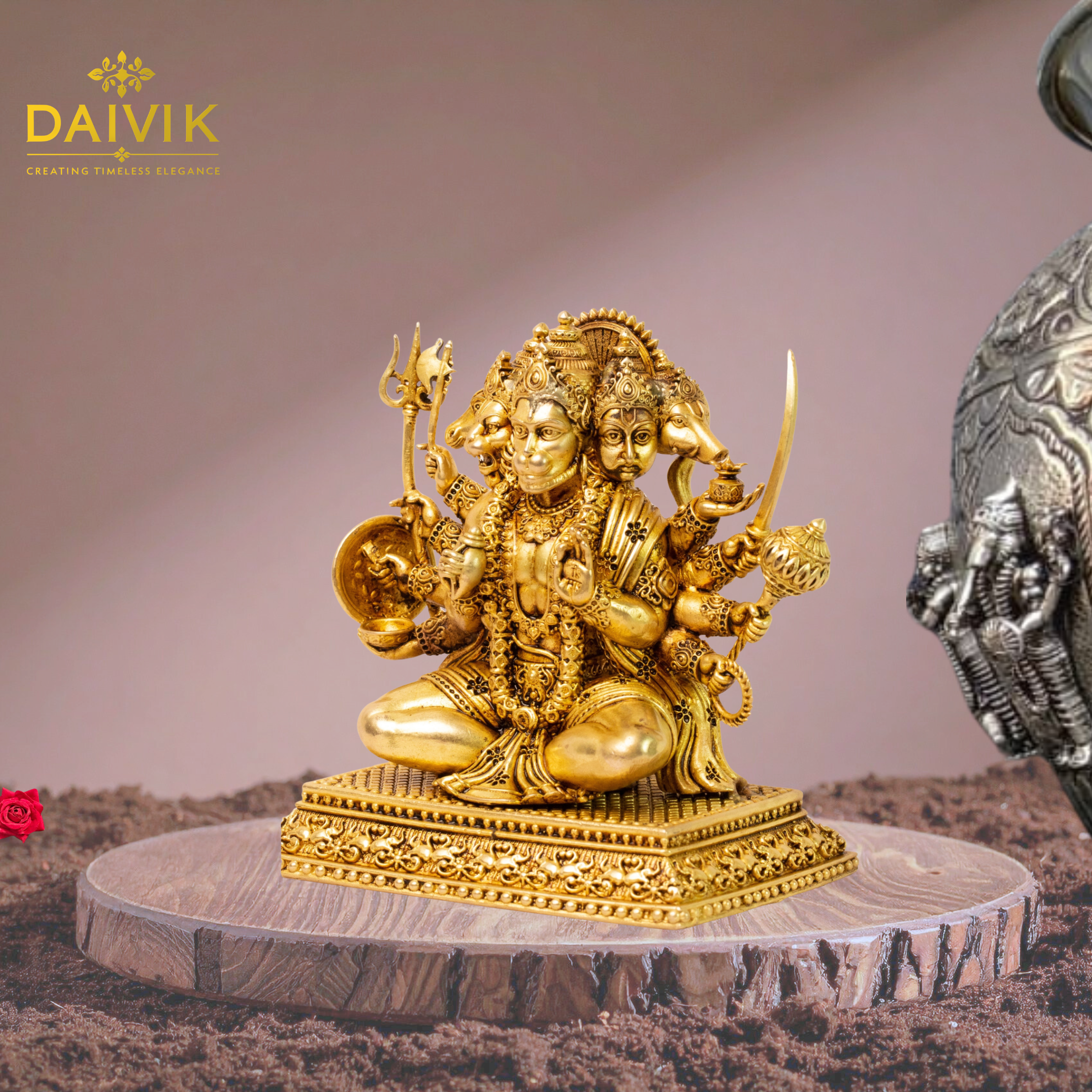 Panchmukhi Veer Hanuman Brass Idol