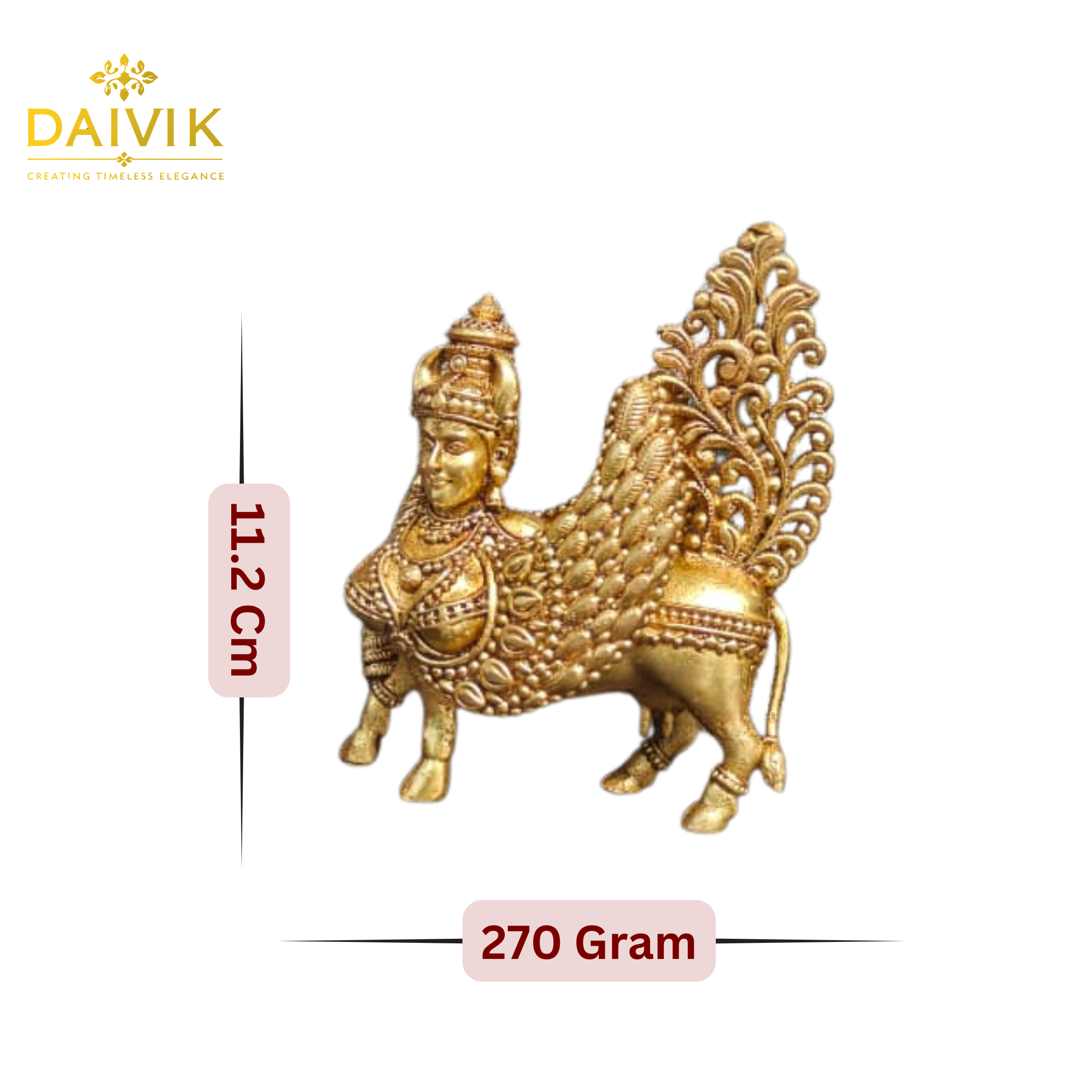 Kamdhenu Cow Brass Idol