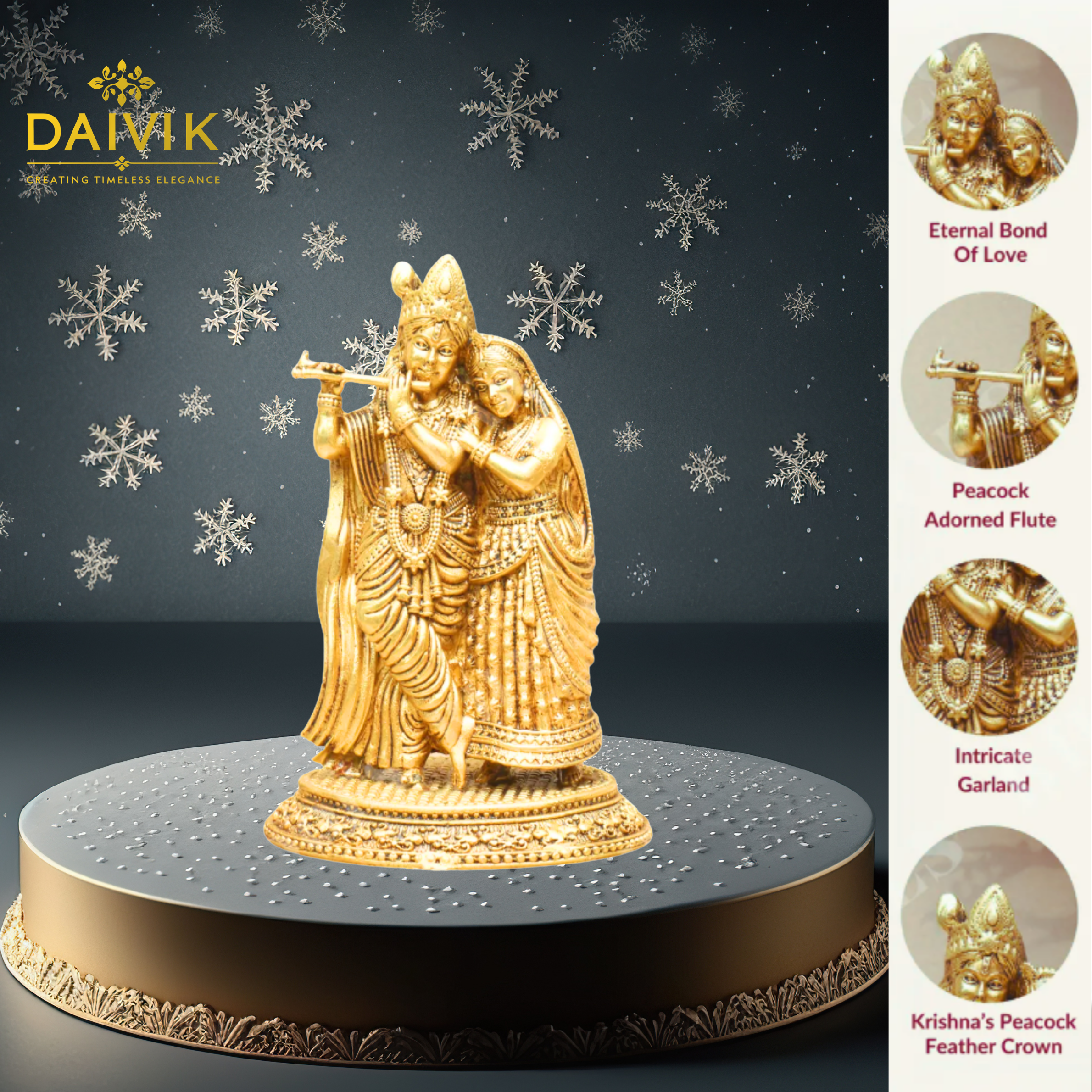  Radha Krishna Brass Idol