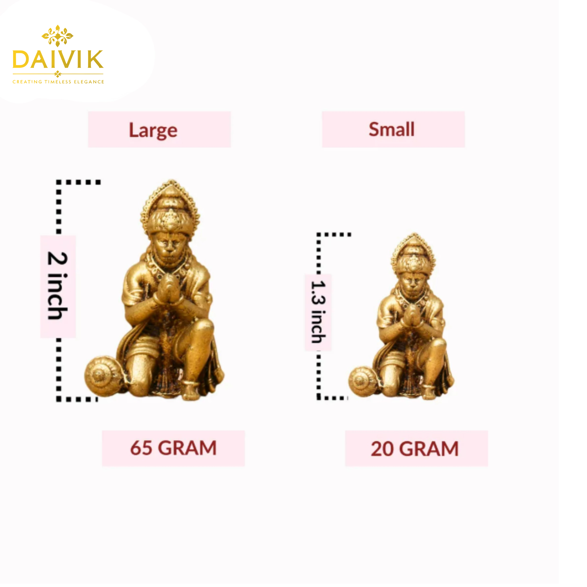 Anjaneya Putra Hanuman Brass Idol