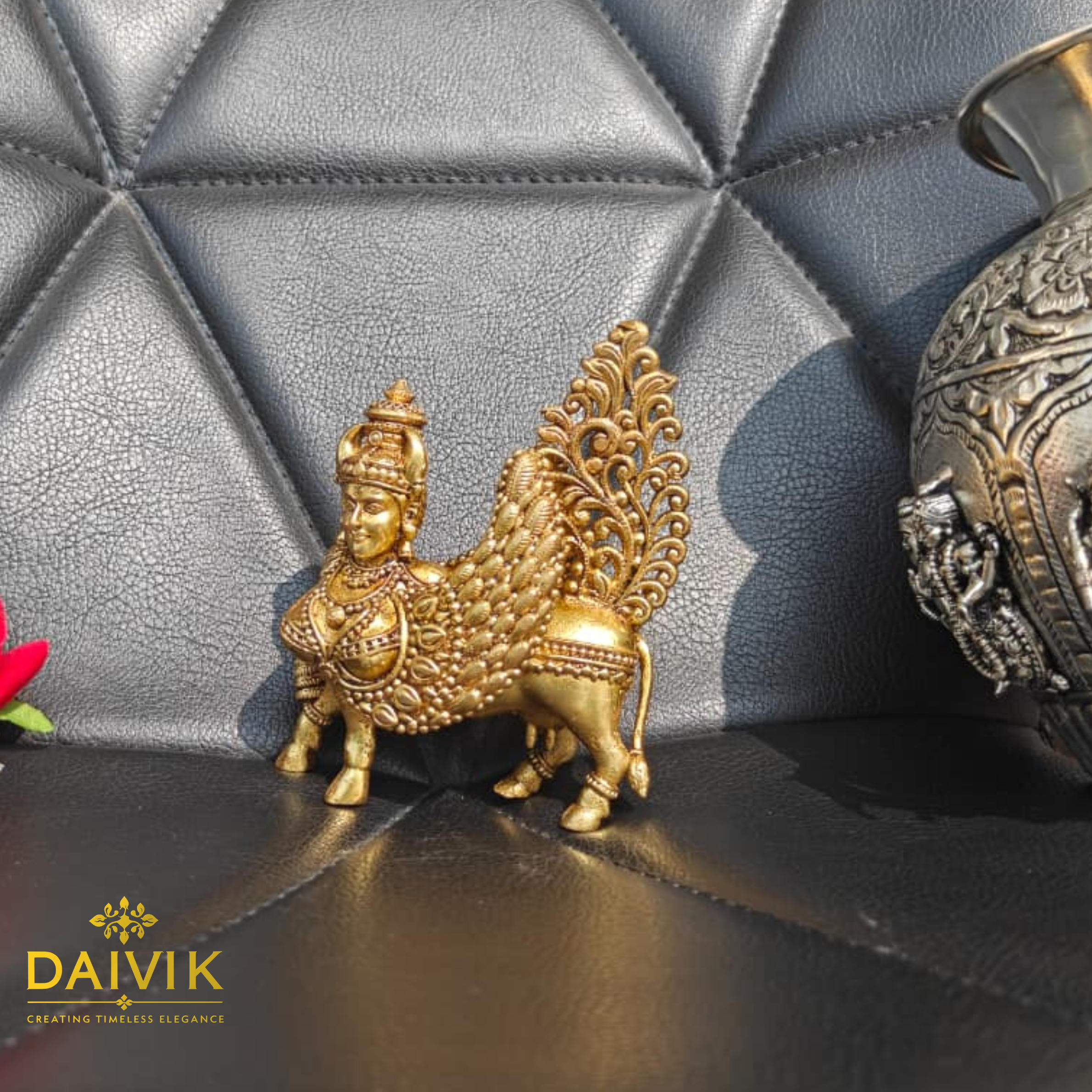 Kamdhenu Cow Brass Idol