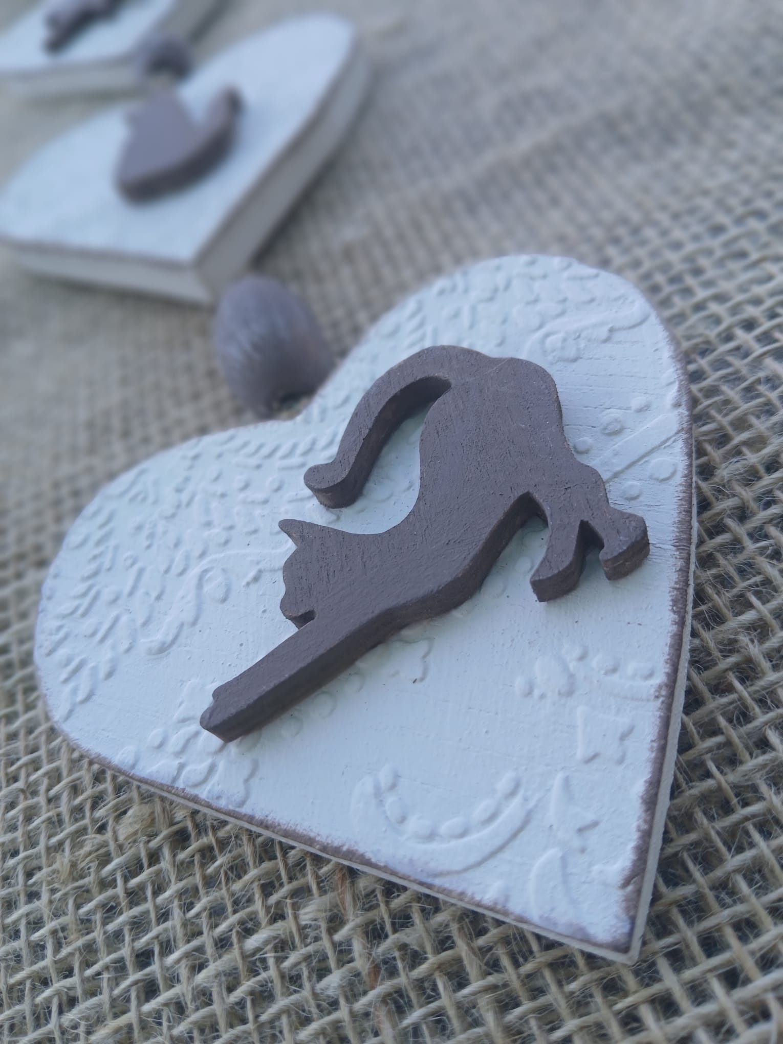 Décoration murale coeurs et chats