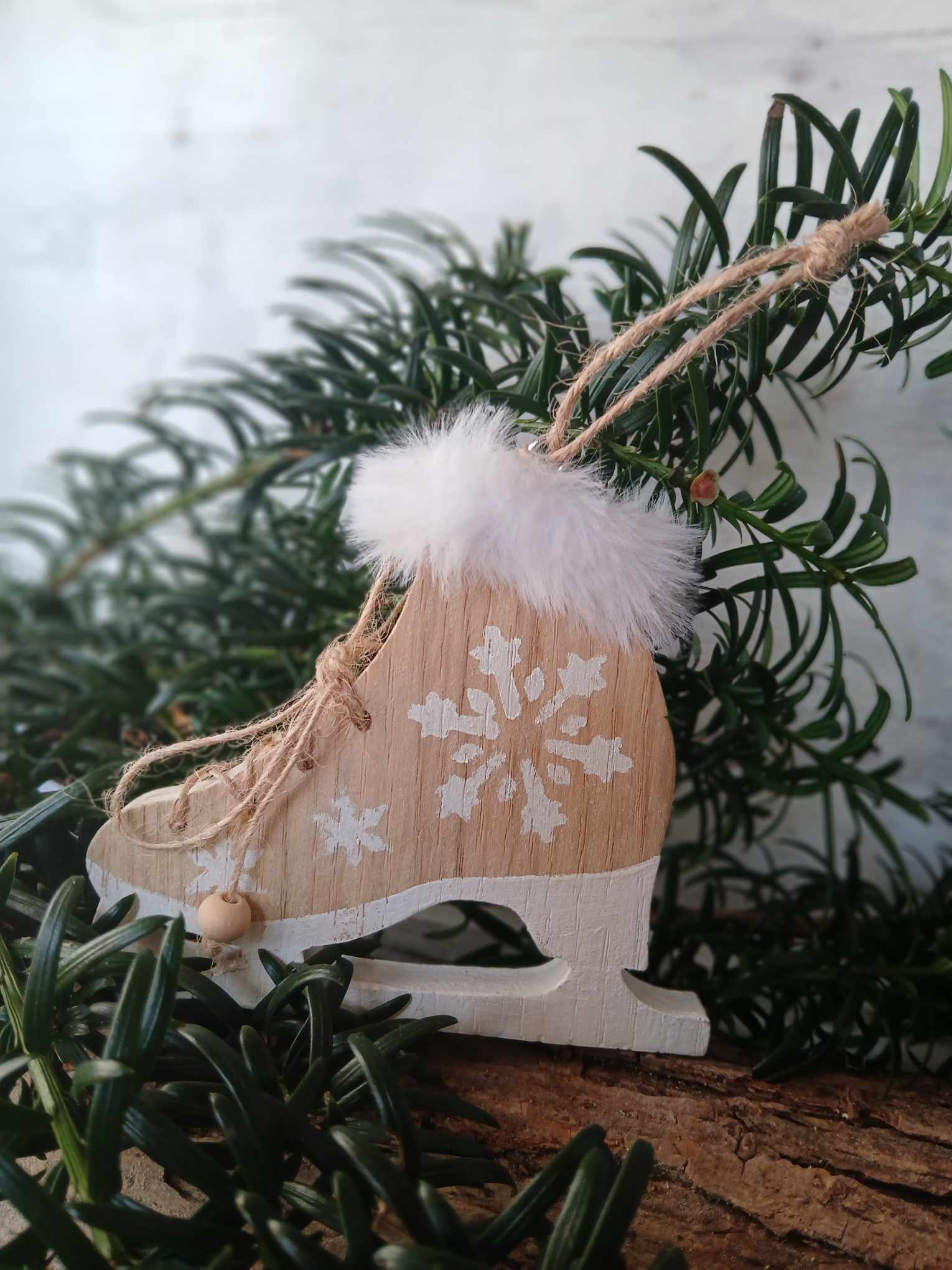 Patin de Noël en bois
