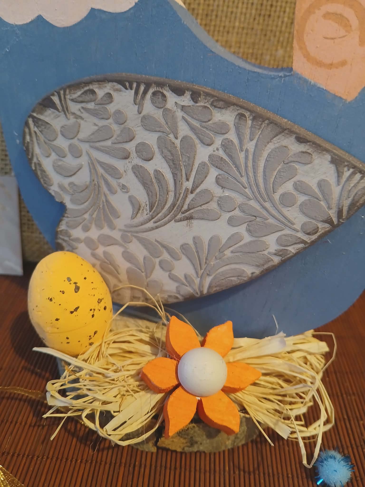 Coq décoratif en bois