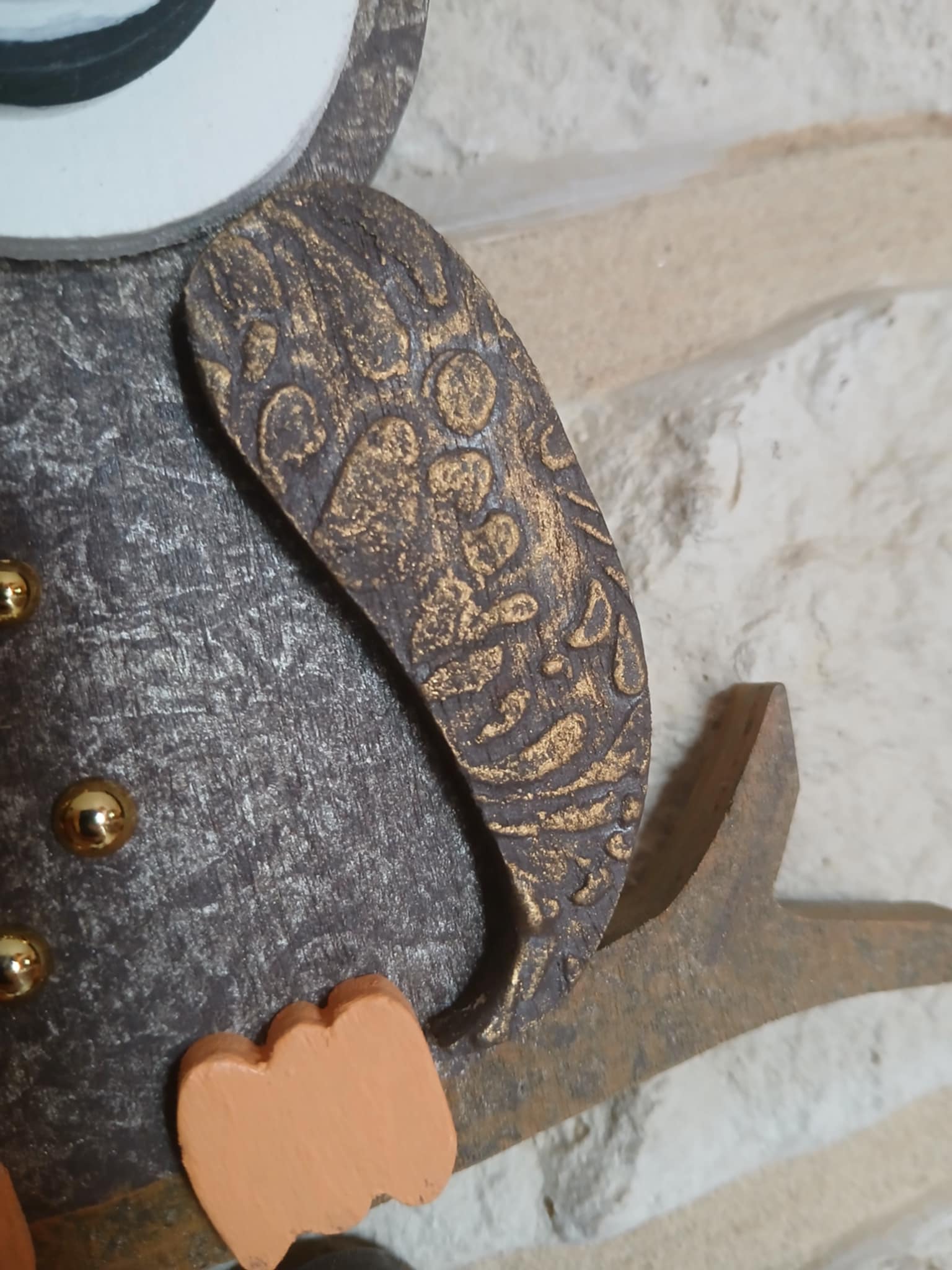 Chouette murale décorative en bois