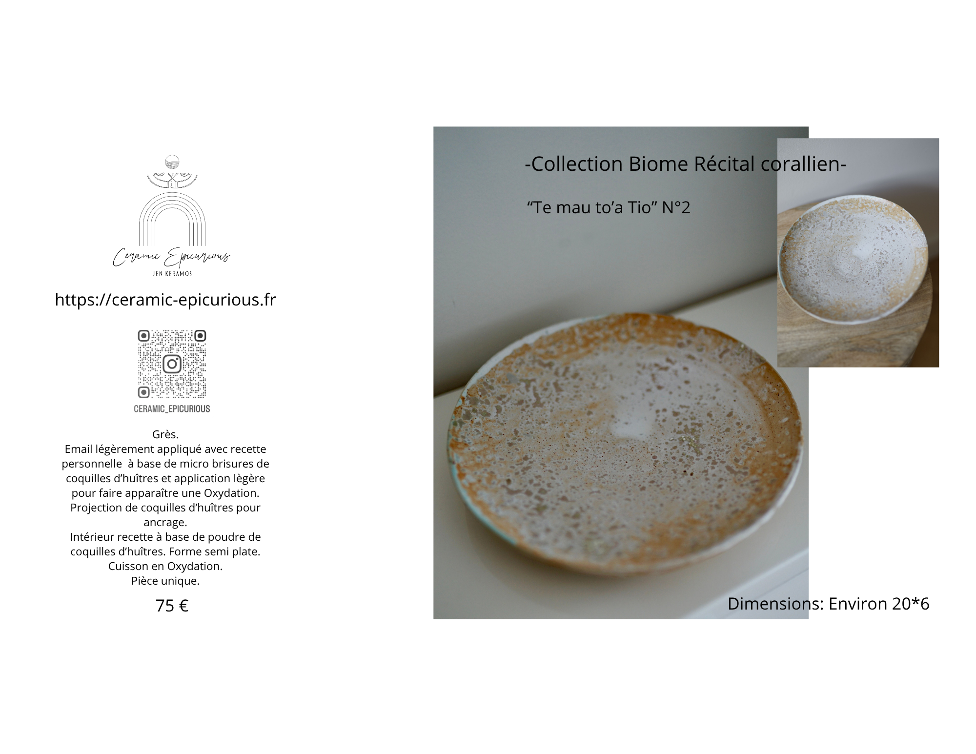 Assiette corallienne Biome Récital