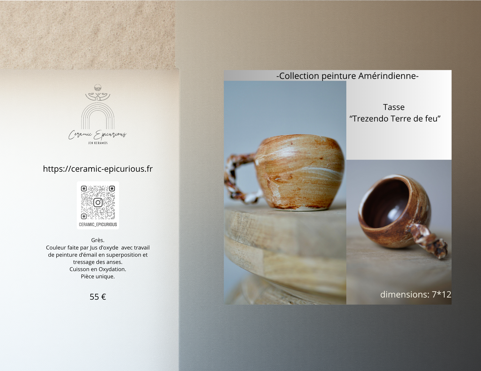 Tasse 'Trezendo Terre de feu'