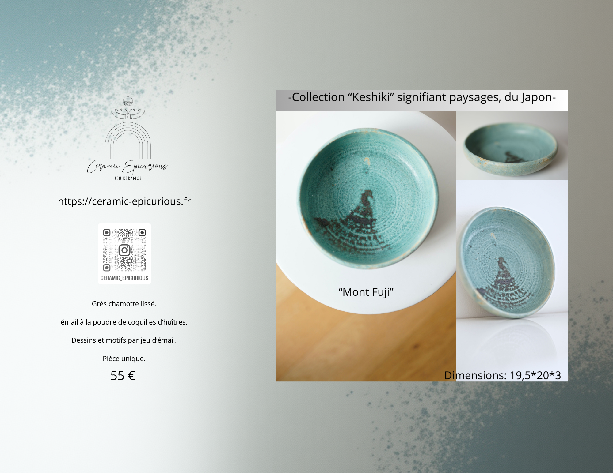 Assiette 'Mont Fuji'