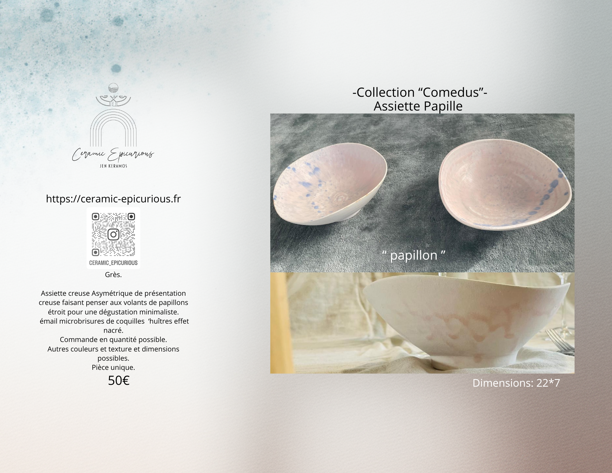 Assiette Papille Butterfly