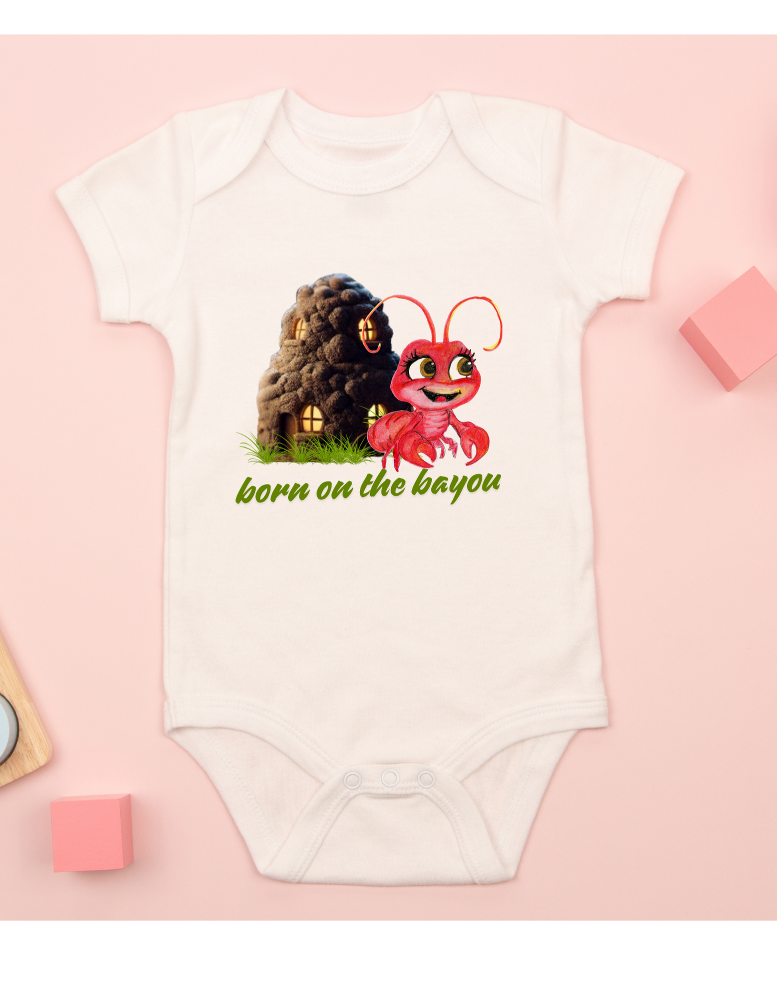 Born on the Bayou Baby Onesie
