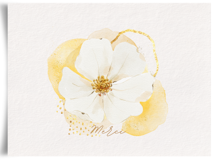 Merci (Thank You) Watercolor Cards