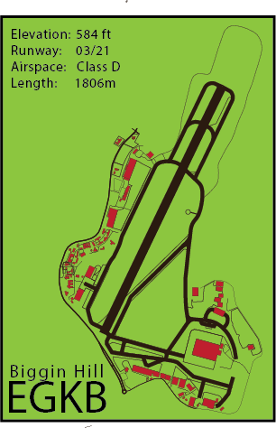 Biggin Hill Airport (EGKB) Aviation Metal Print