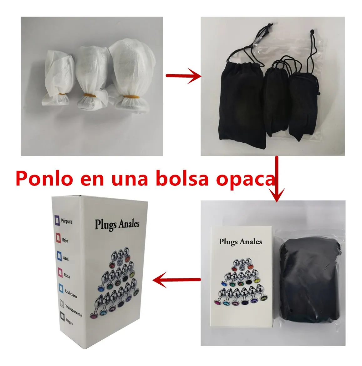 Juego Plugs anales Metalicos