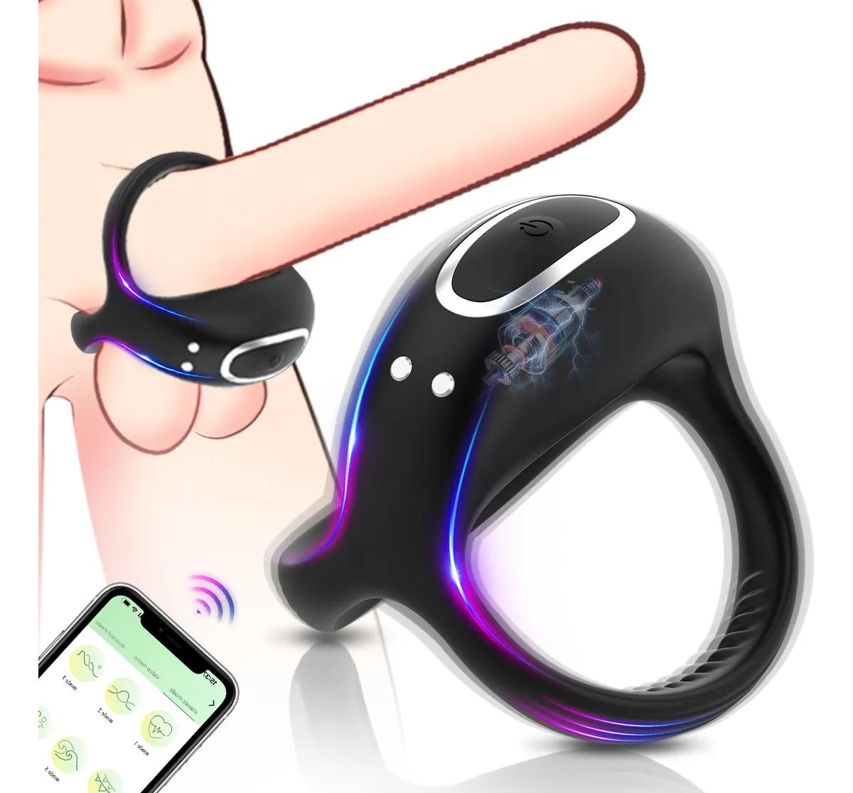 Anillo vibrador impermeable IPX7