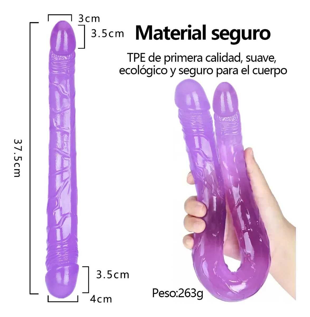 Dildo flexible doble 