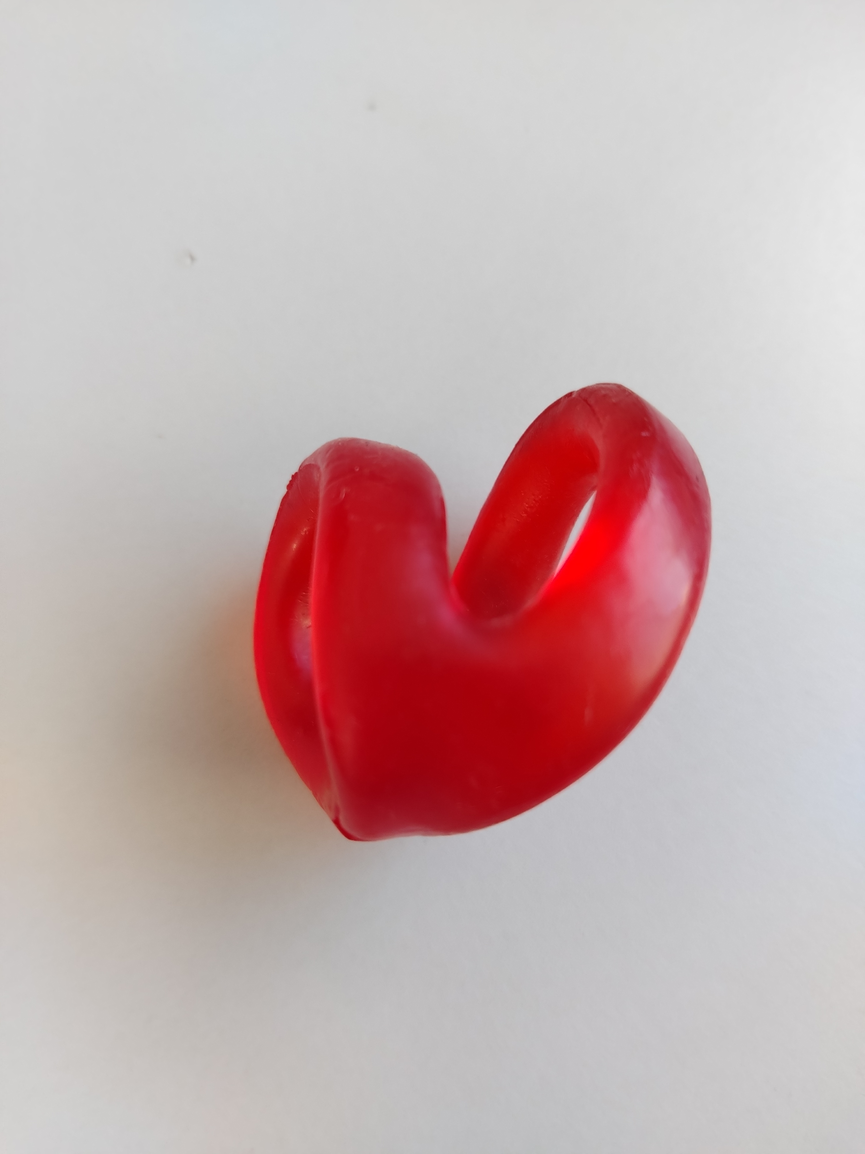 Anillo doble rojo de goma