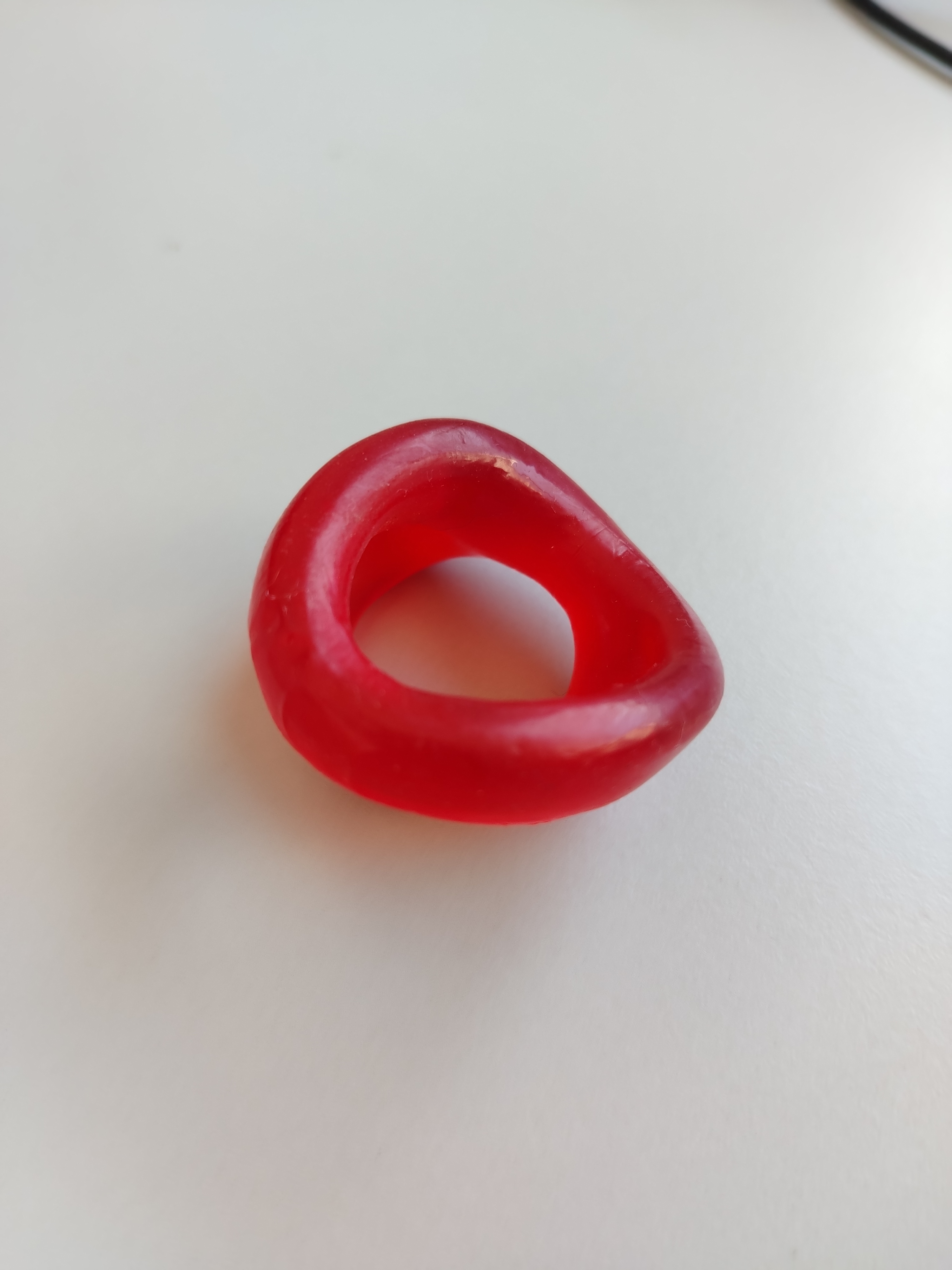 Anillo doble rojo de goma