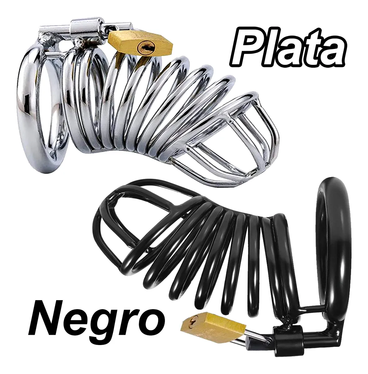 Jaula de castidad masculina de metal