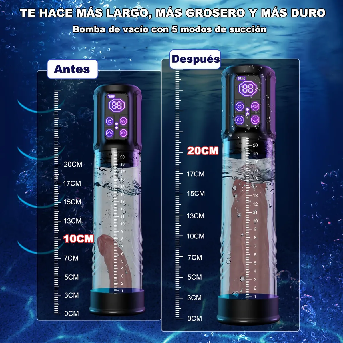 Bomba de vacío para entrenamiento masculino digital