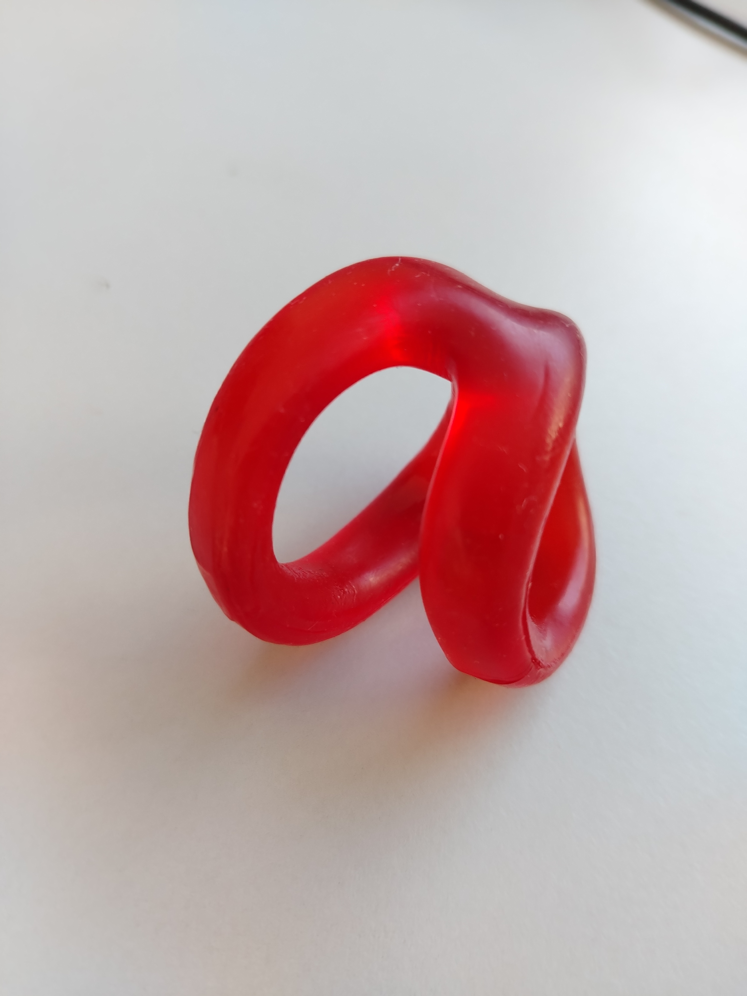 Anillo doble rojo de goma