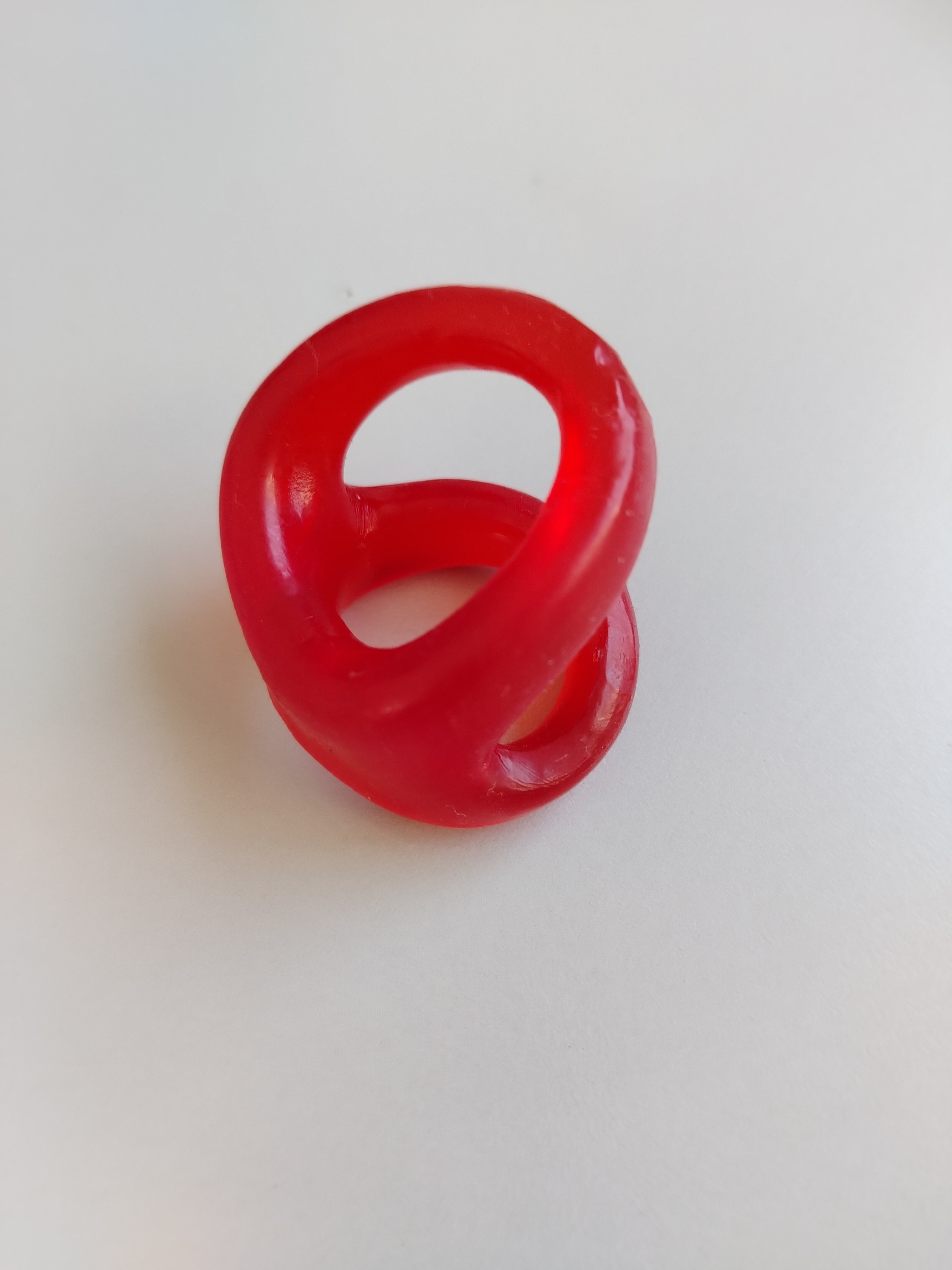 Anillo doble rojo de goma