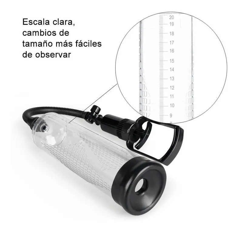 Bomba de vacío para agrandamiento de pene