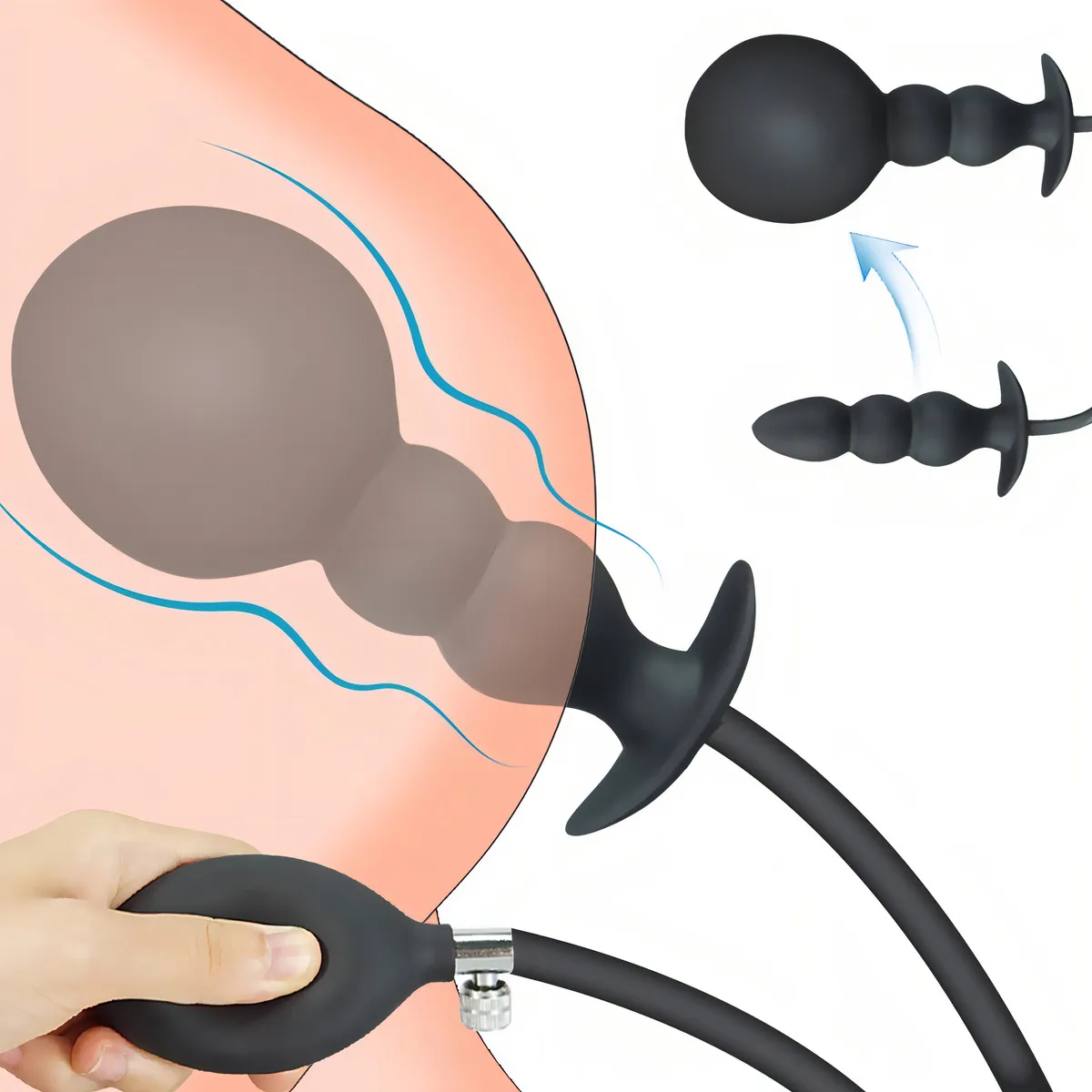 Plug anal inflable
