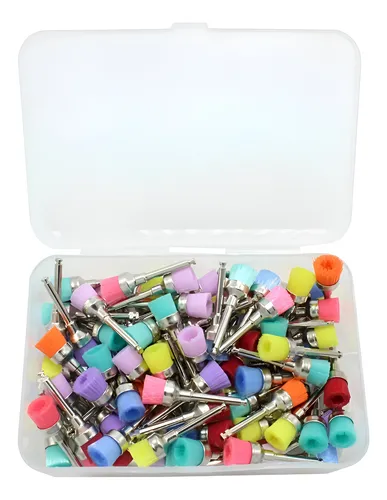 CEPILLOS PARA PROFILAXIS DE COLORES C/100 PZAS CAMPANA(KARVIR)