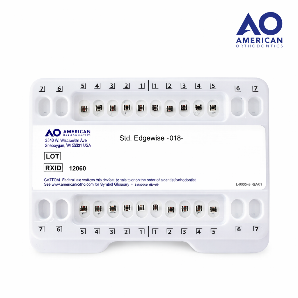 Brackets Ortodónticos Edgewise .018 (AMERICAN ORTHODONTIC)