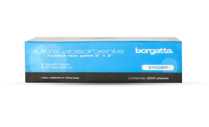 Gasa no esteril, marca BORGATA