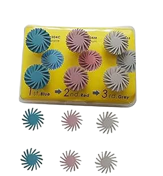 KIT DE PUNTAS DE HULE PARA PULIR ZIRCONIA DE 3 PASOS DIAMOND POLISHER RA (KARVIR)