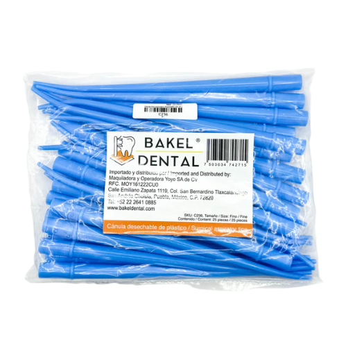 CANULA PARA ENDO FINA QUIRURGICA AZUL 25 PZAS (BAKEL DENTAL)