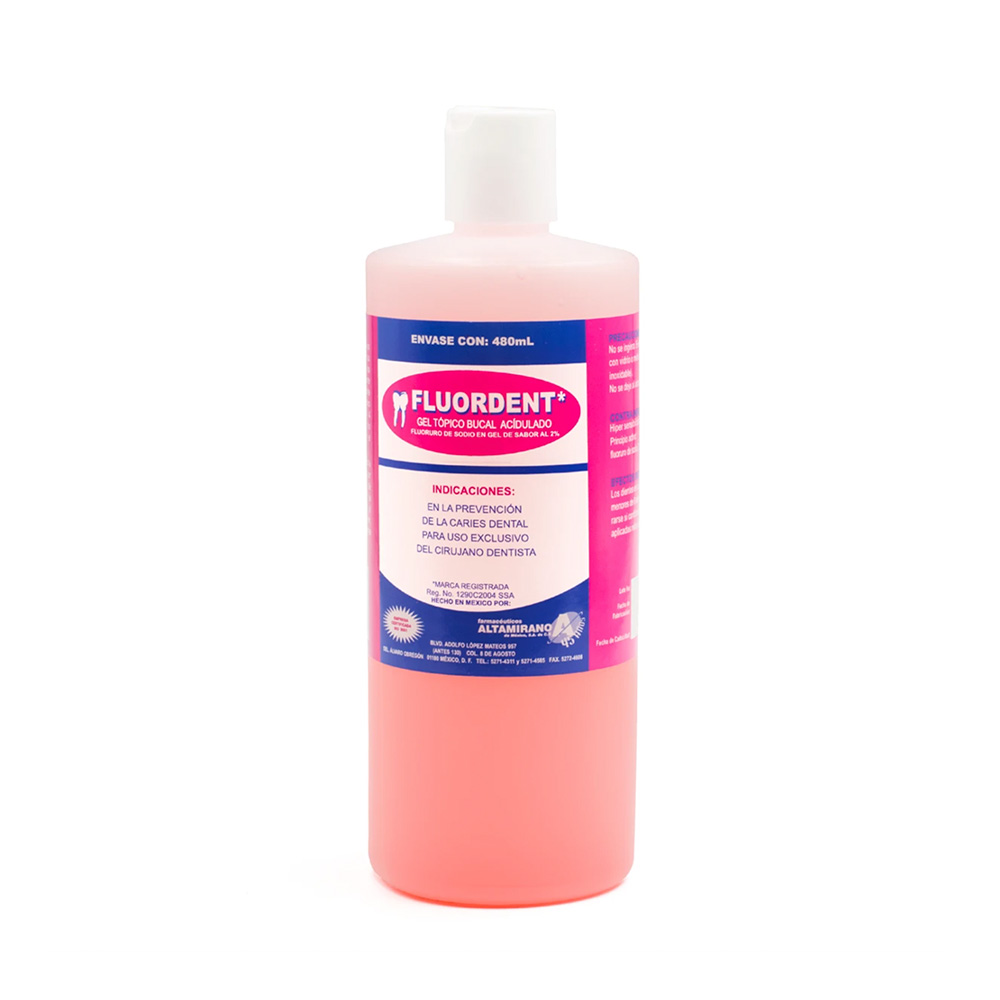Fluordent gel tópico bucal, marca ALTAMIRANO