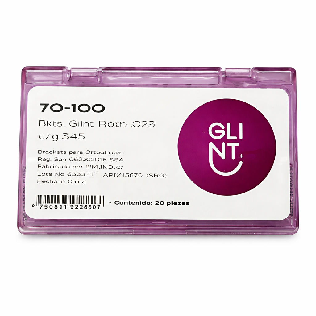 Brackets Ortodóncicos Glint Ron .022 Sin Tubo (BORGATTA)