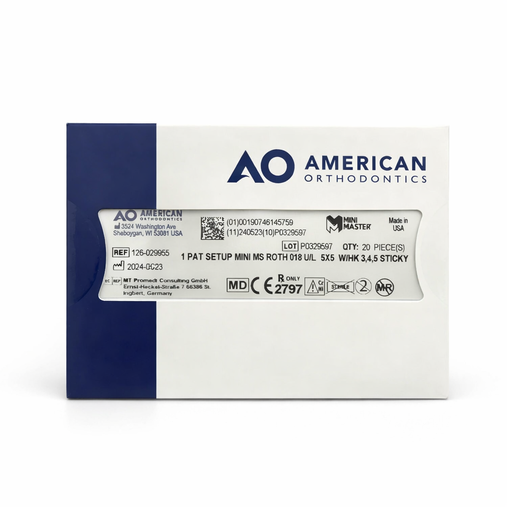 Brackets ortodónticos Mini Roth .018 (AMERICAN ORTHODONTIC)