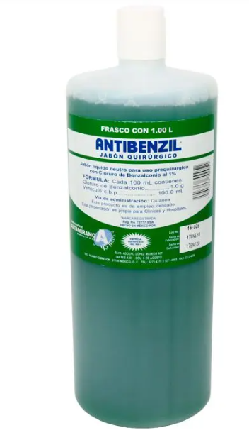 Jabon Quirurgico, marca ANTIBENZIL