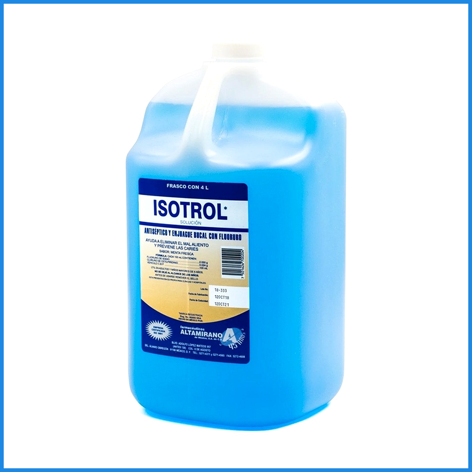 Isotrol Antiséptico y Enjuague Bucal, marca ALTAMIRANO