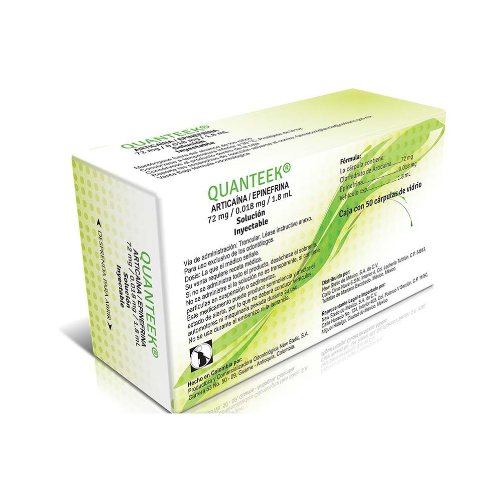 Quanteek Articaina con Epinefrina , marca NEW STETIC