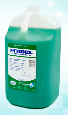 Jabon Quirurgico, marca ANTIBENZIL
