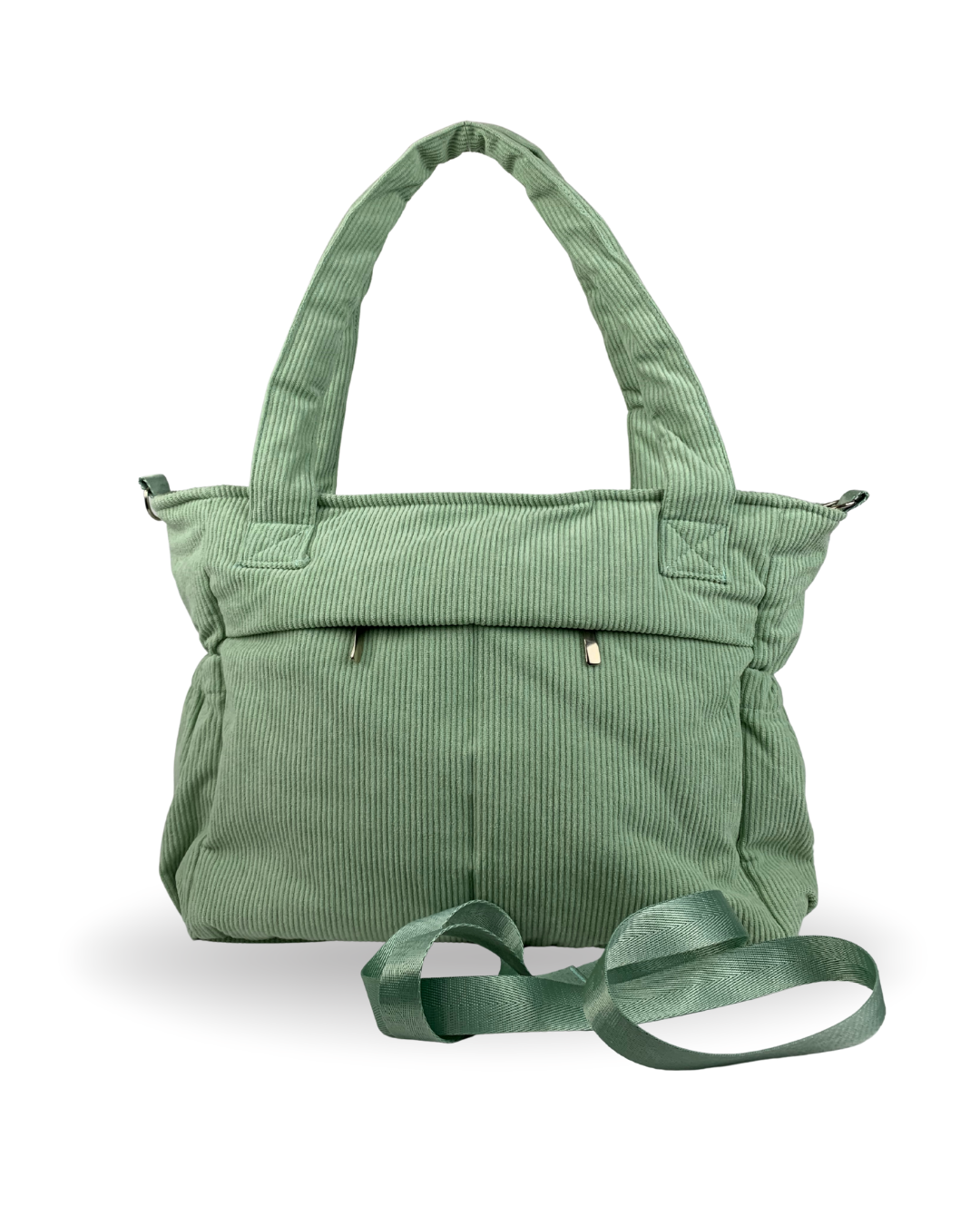 BOLSO CORDUROY VERDE JADE