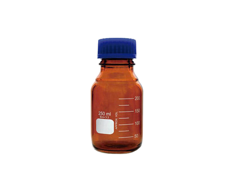 Frasco de vidro âmbar 250 ml