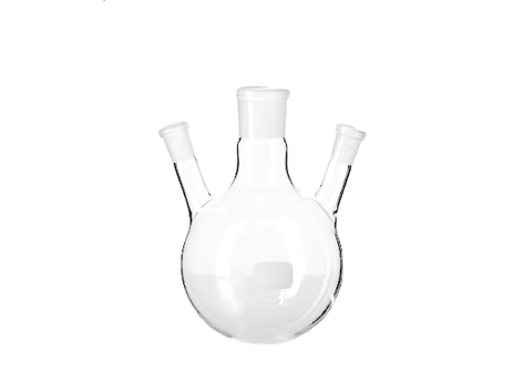 Balão de fundo redondo com três bocas