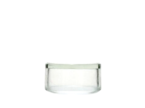 Pote de vidro transparente