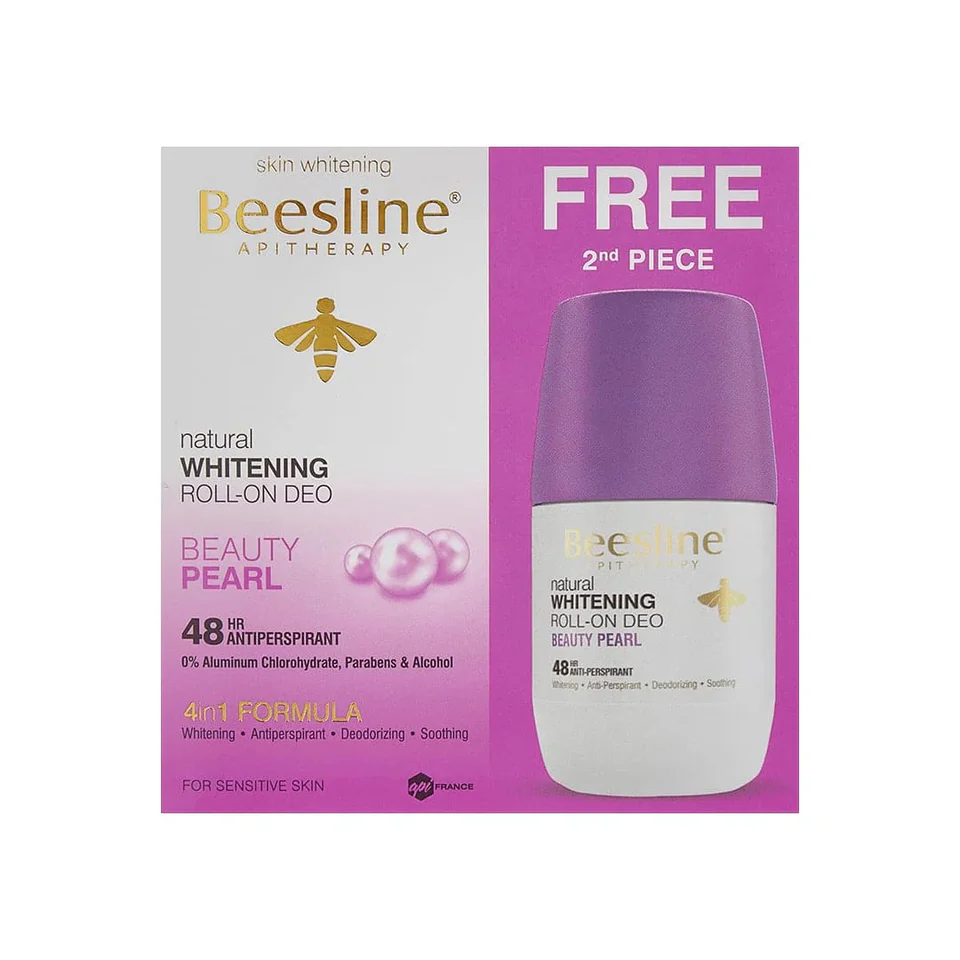 Beesline Natural Whitening Roll On Deodorant Beuty Pearl 1+1 Free Offer