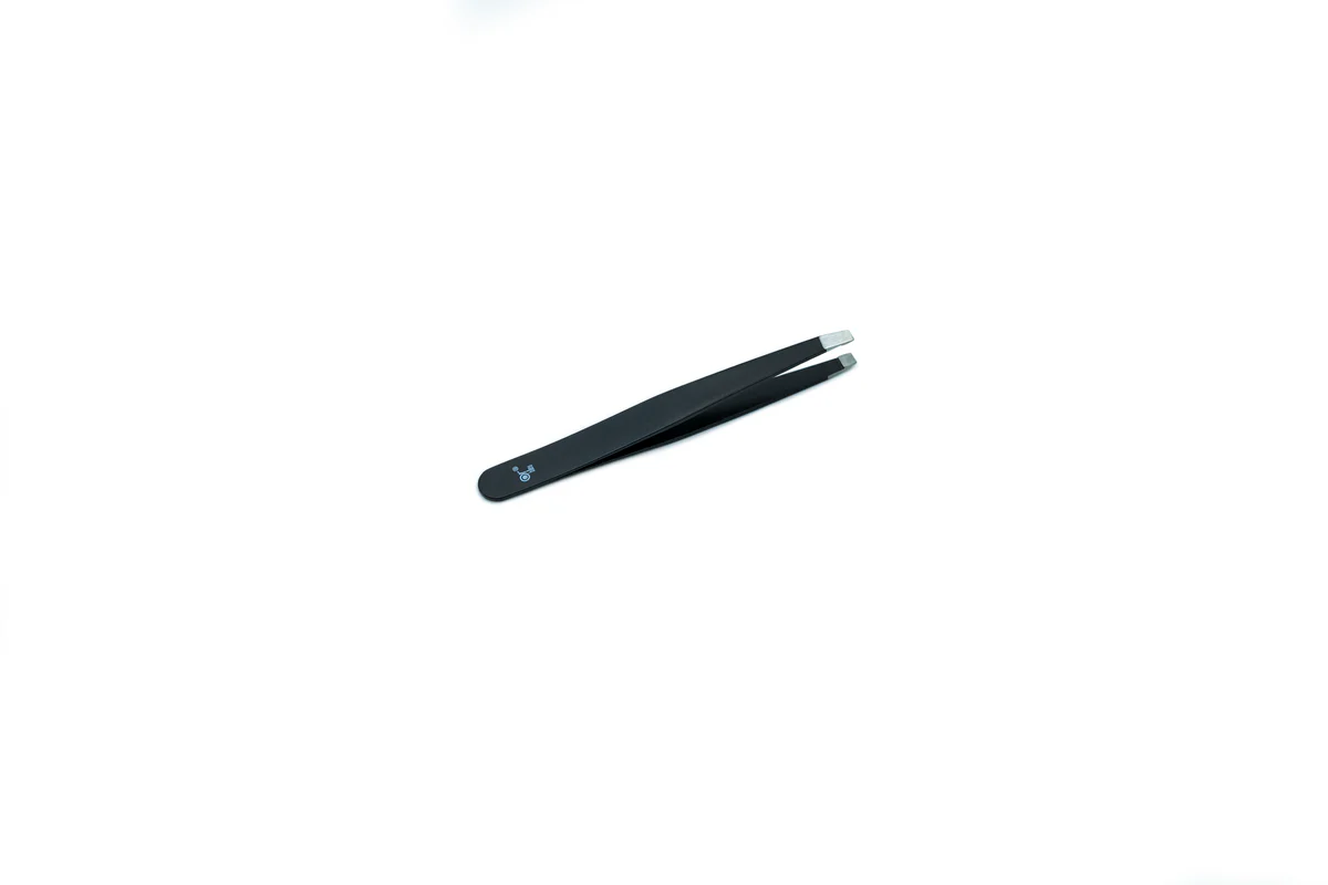 Or Bleu Electroplated Stainless Steel Square Tip Tweezers