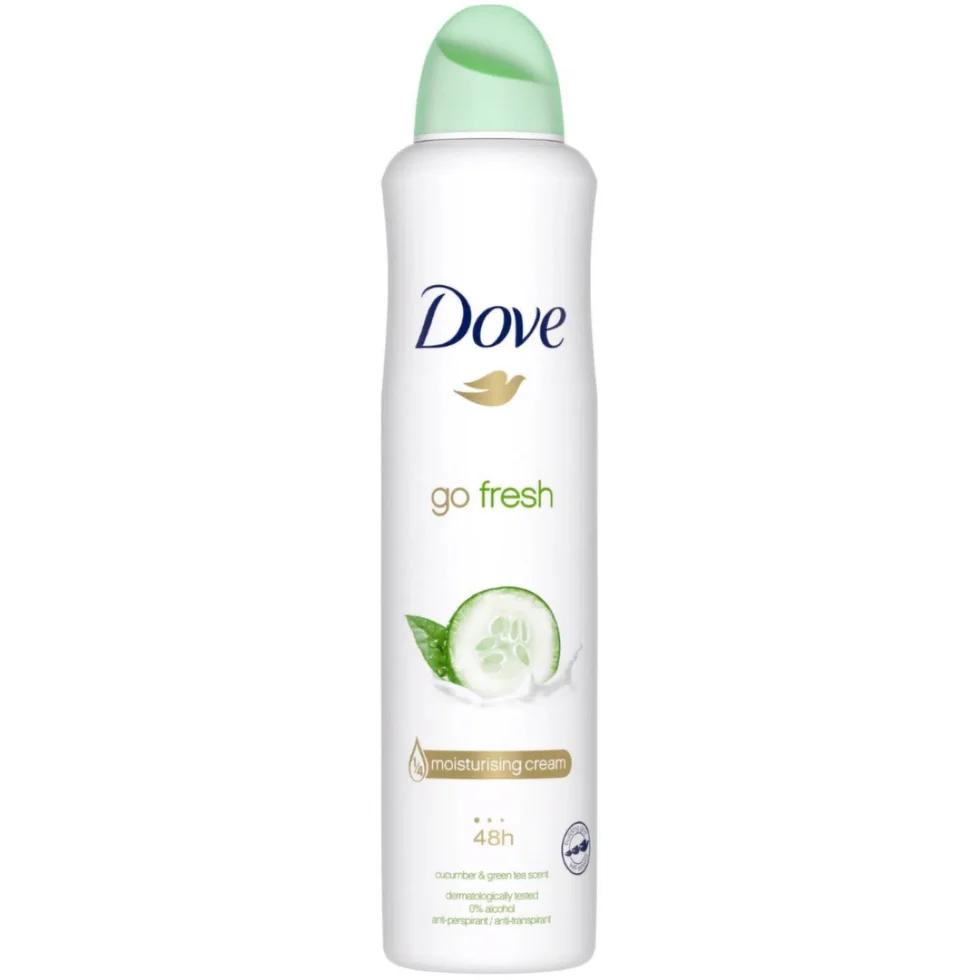 DOVE ANTIPERSPIRANT 48 HOURS BODY SPRAY, GO FRESH CUCUMBER & GREEN TEA DEODORANT