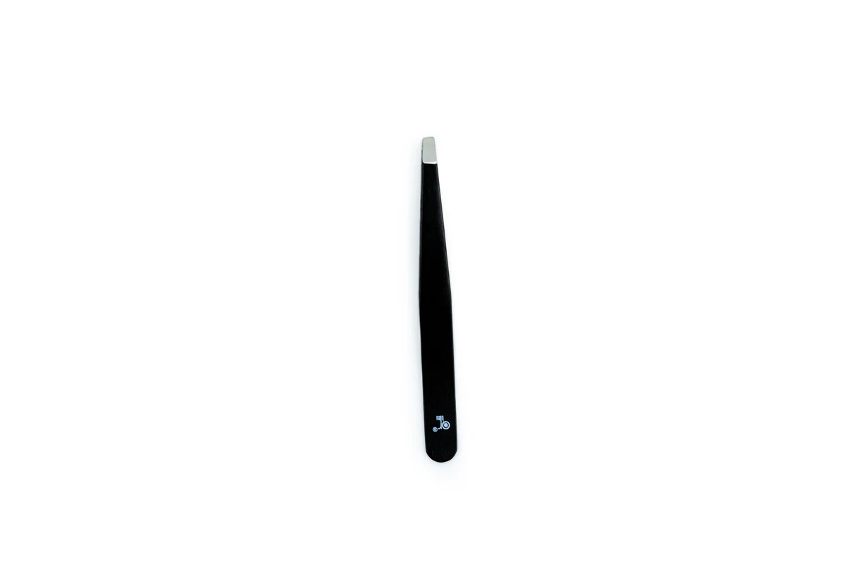Or Bleu Electroplated Stainless Steel Square Tip Tweezers