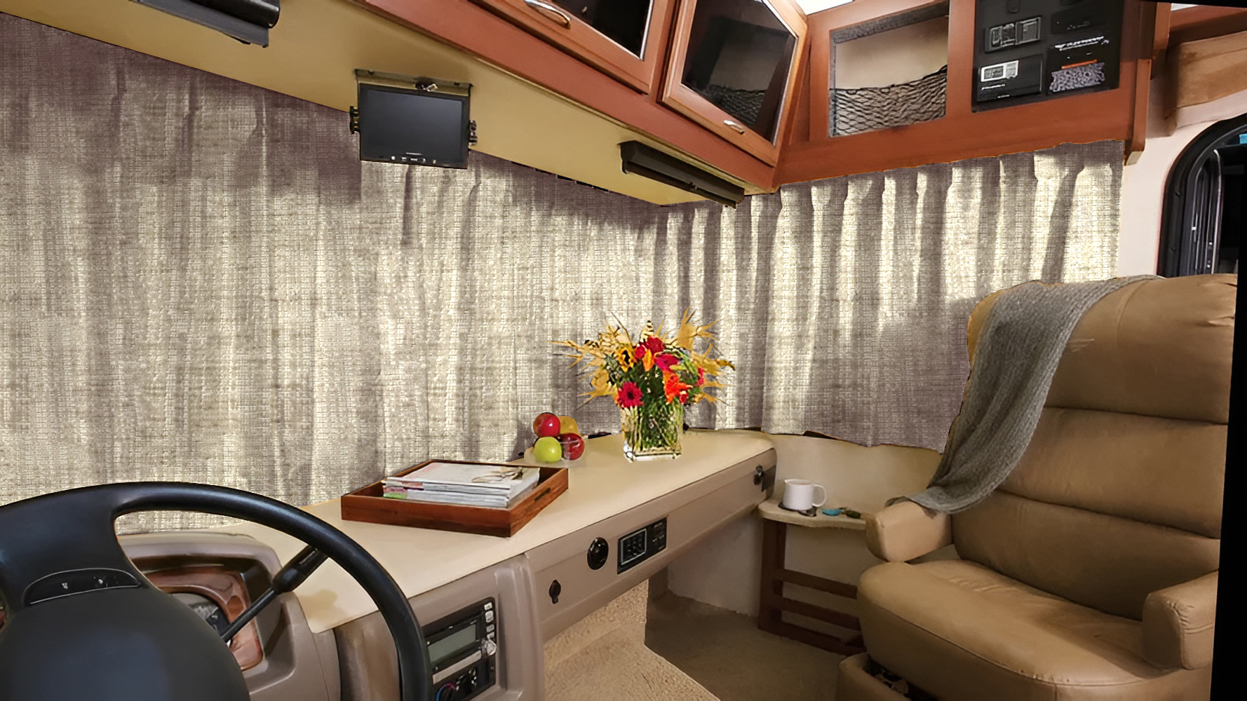 RV Windshield Curtains 
